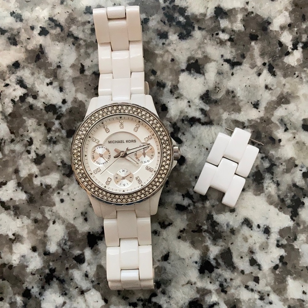 Michael Kors white wrist watch